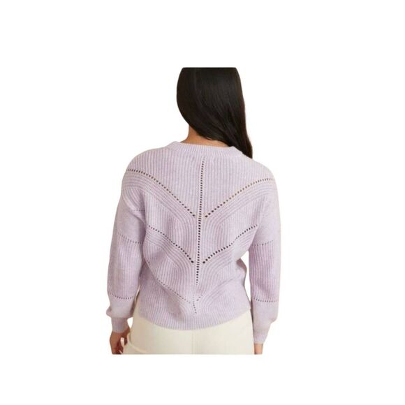 Marine layer Olivia Lavender Heather Cashmere Blend Sweater - Picture 3 of 14
